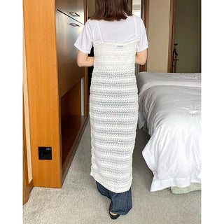 wavy lace sleeveless ops
