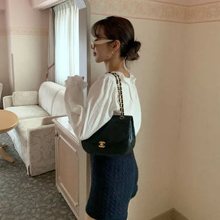 Pintuck lace blouse
