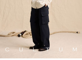 [CULTUM] Washed Cotton Work Shirt with Pockets