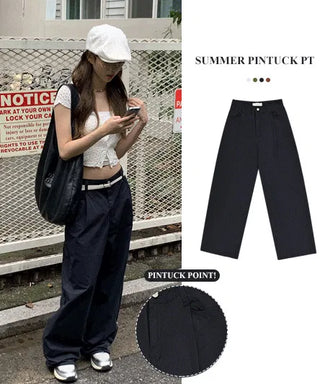 Pony Pintuck Wide Daily Pants - 4 Colors