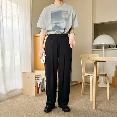 Pintuck Wide Banding Pants