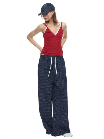 [NECY] Mini Dot Allover Print Wide Pants (2color)