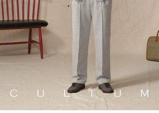 [CULTUM] Knit Drawstring Straight Pants