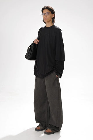 [MASONPRINCE] Lightweight 3-Piece Layered Long Sleeve Tee