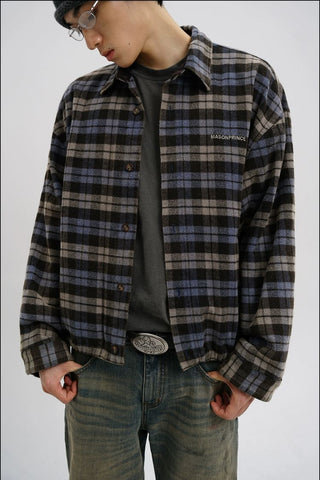[MASONPRINCE] Plaid Brushed Cotton Jacket