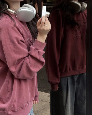 Pigment-washed sweatshirt