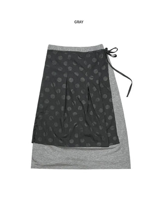 Polka Dot Wrap Skirt
