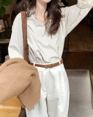 Loose-fit striped shirt