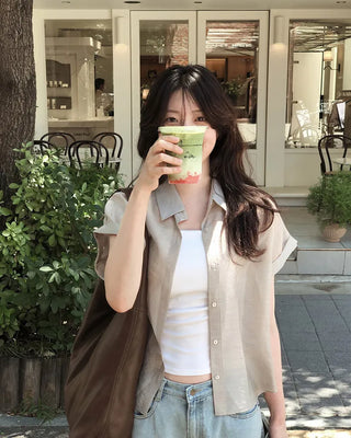 Cooling Tencel Roll-Up Blouse