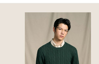 [CULTUM] Ivy Style Cable Knit Crewneck Sweater