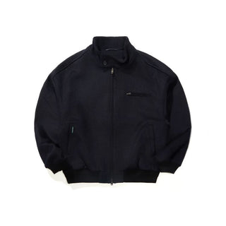 [Monterest] Wool Blend Stand Collar Harrington Jacket