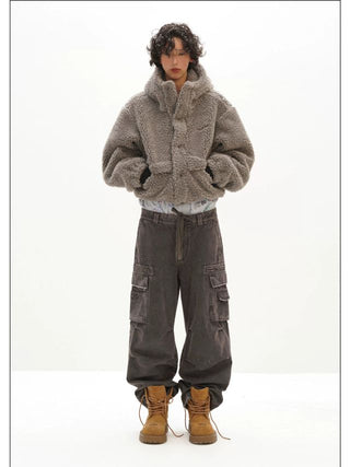 MASONPRINCE Fleece Short Hooded Jacket