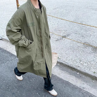 long windbreak coat