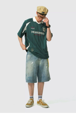 [Monterest] Outdoor Sports Print Polo Jersey Tee