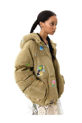 CONP Suede Texture Padded Jacket