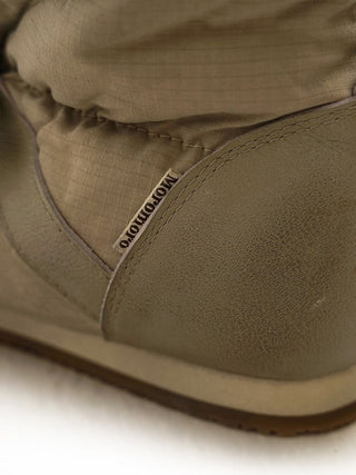 [Moromoro2] Furry Ball Patchwork Leather Boxing  Boots