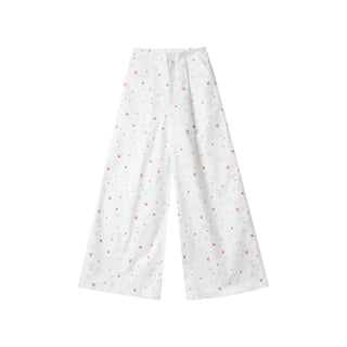 [NECY] Heart Cat Printed Wide Pants