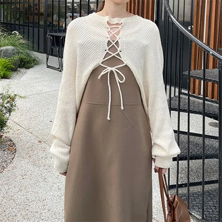 2-way knit bolero cardigan