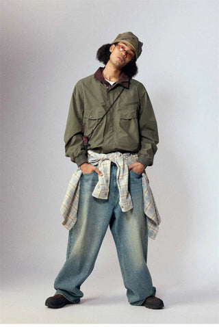 [Monterest] Water-Resistant Stand Collar Work Jacket