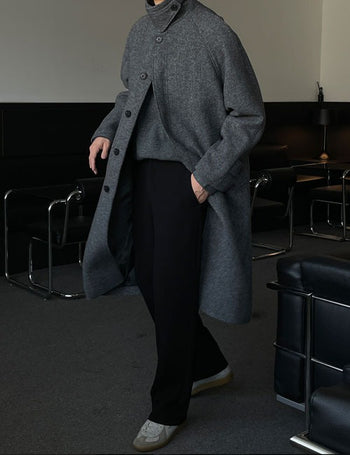 [PREMIUM] Cashmere Balmacaan Coat (high Q)