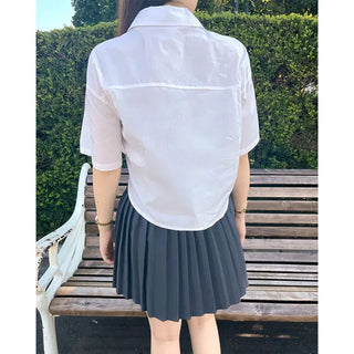 Pleated mini skirt