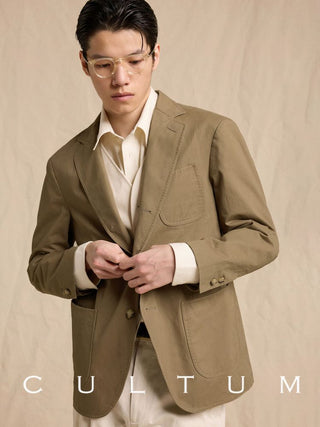 [CULTUM] Cotton Twill Sack Blazer