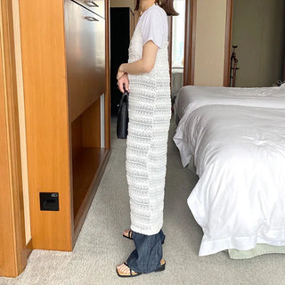 wavy lace sleeveless ops