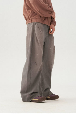[Monterest] Washed Double Pleat Wide Pants