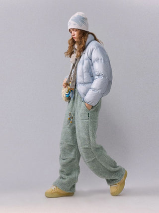[Monterest] Sherpa Fleece Beaded Drawstring Pants