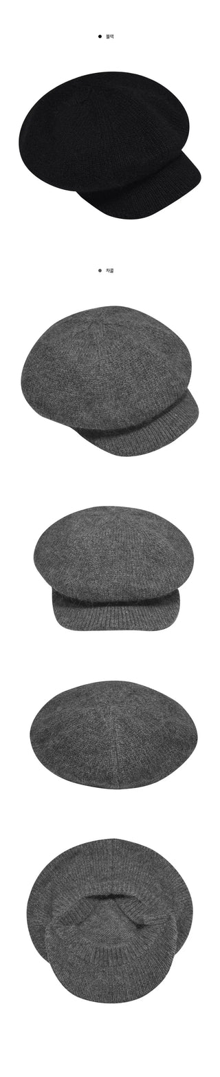 Angora Knitwear Hat - 2 colors