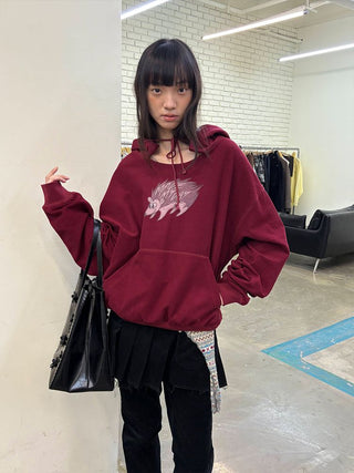 [NeverSeez] Printed Graphic Hoodie