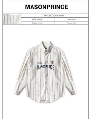 MASONPRINCE Logo Striped Shirt