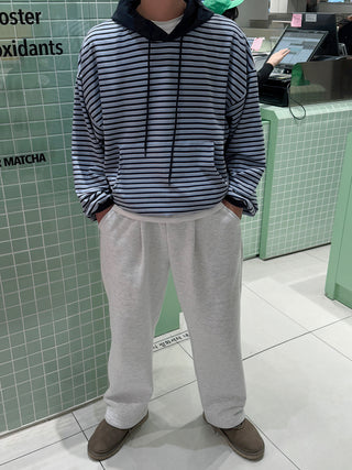 Allo One-Pleat Drawstring Fleece-Lined Training Pants