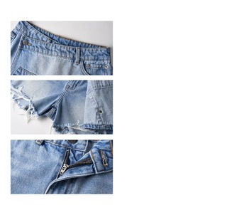 [NOTAWEAR] Misplaced patchwork Denim Shorts