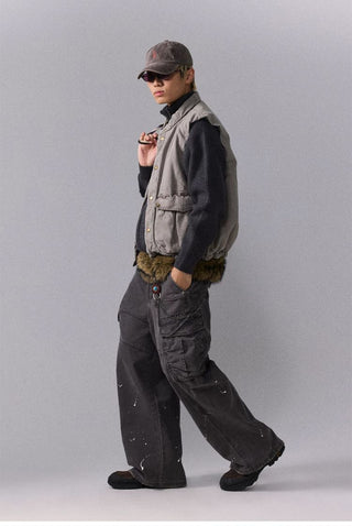 [Monterest] Washed Cotton Padded Work Vest