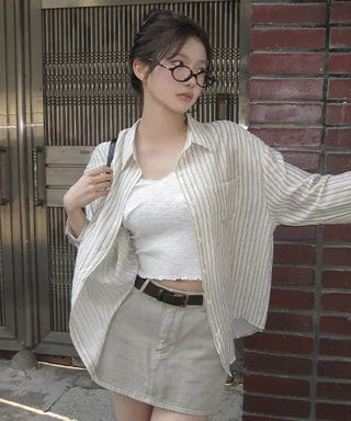 Hitch Stripe Semi-Over Shirt - 2 Colors