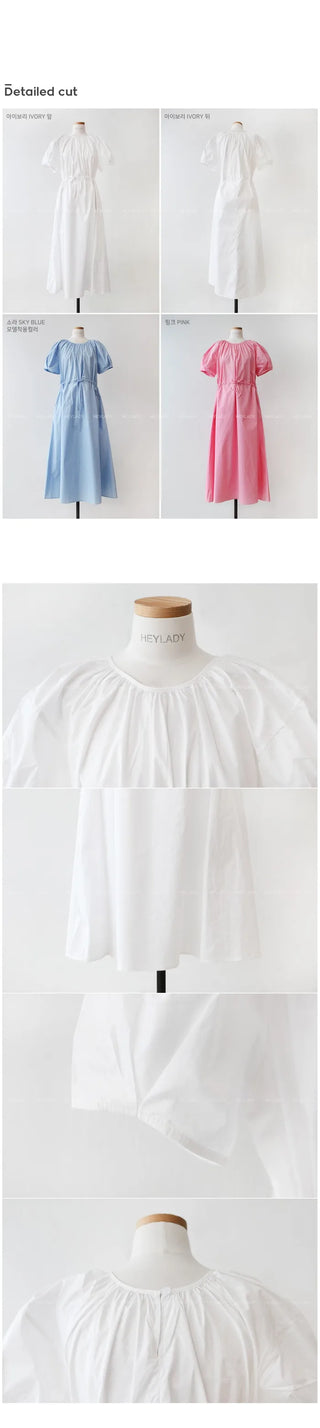 Cotton puff string dress