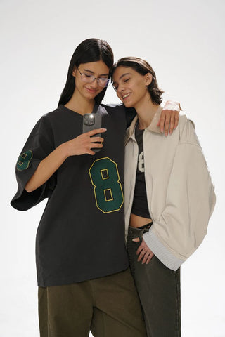 [MASONPRINCE] 380G Heavyweight Cotton V-Neck Jersey Tee