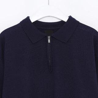cool basic zip-up knit