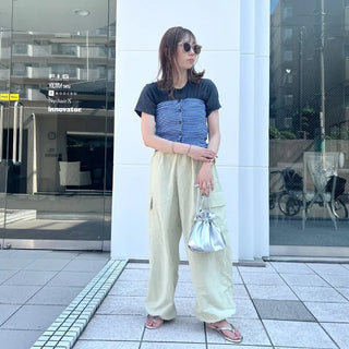 Side pocket nylon pants