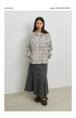 CONP Lace patchwork shirt (gray)