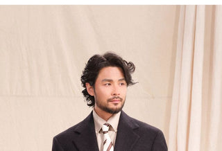 [CULTUM] Herringbone Wool Blend Three-Piece Suit Set