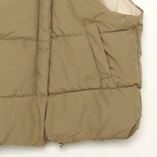 High-neck oversized down vest