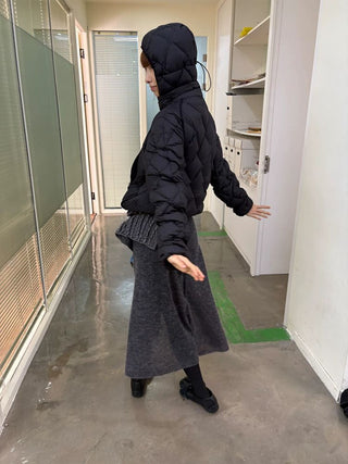 [NeverSeez] Diamond Quilted Down Jacket