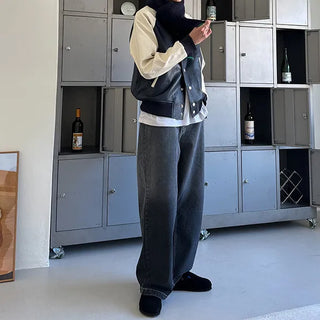 Gradient denim pants