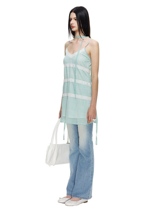 [NECY] Mint Sweet Polka Dot Chiffon Dress