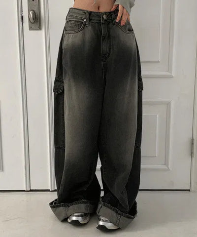 Big Pocket Deep Green Tea Maxi Long Wide Cargo PT - 2 Colors