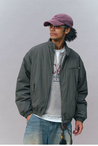 [Monterest] Stand Collar Padded Harrington Jacket
