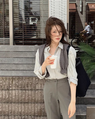 Semi-bootcut slacks