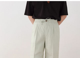 [CULTUM] Linen-blend Srawstring Shorts